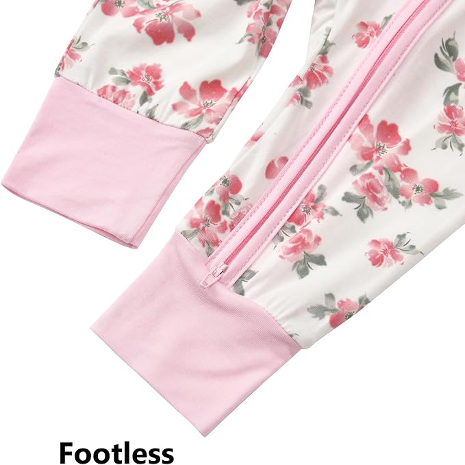 Aablexema Baby Short Sleeve Footless Pjs Zipper Romper 3-Pack | Soft Breathable - Image 6