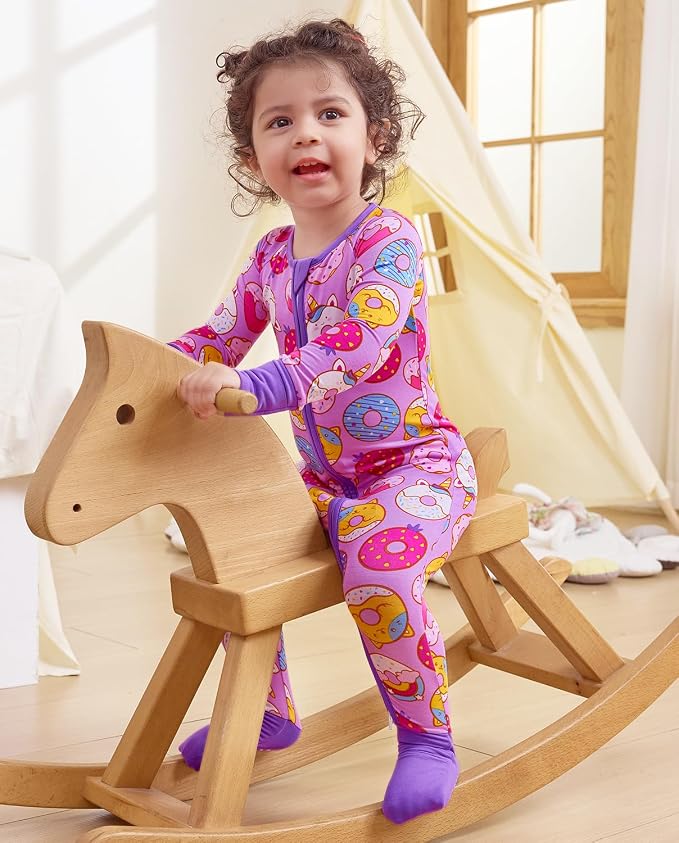 babee Reshinee Viscose Derived from Bamboo Baby Footie Pajamas Convertible - Image 5