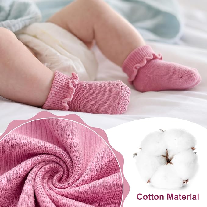 Toulite 12 Pair Preemie Newborn Baby Socks - Image 5