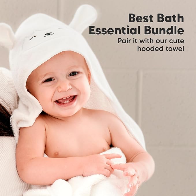 6-Pack Baby Washcloths - Soft Absorbent Viscose from Bamboo Wash Cloths for Babies, Kids, Toddlers, Infant, Newborn Bath Towels, Gentle on Sensitive Skin, 10x10 Reusable Face Towels (Toast)