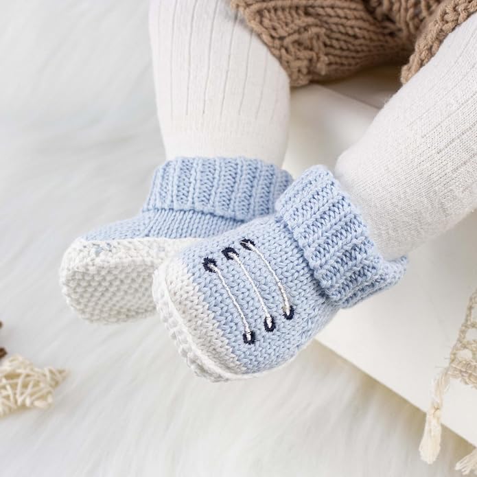 Baby Booties Newborn Infant Hand Crochet Knit Cotton Shoes Booties First - Image 6