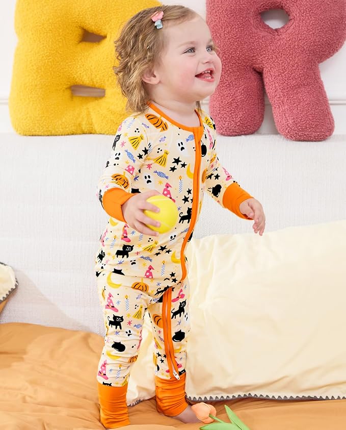 babee Reshinee Viscose Derived from Bamboo Baby Footie Pajamas Convertible - Image 8