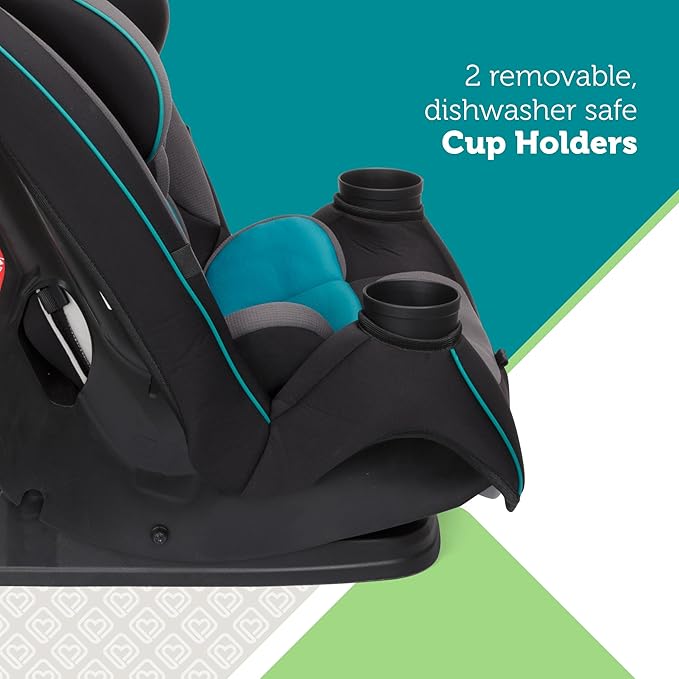 Safety 1st Grow and Go All-in-One Slim Convertible Car Seat, Rear Facing, 5-40 lbs, Forward Facing (30–65 lbs), High Back Booster Seat 40-100 pounds, Green Gables