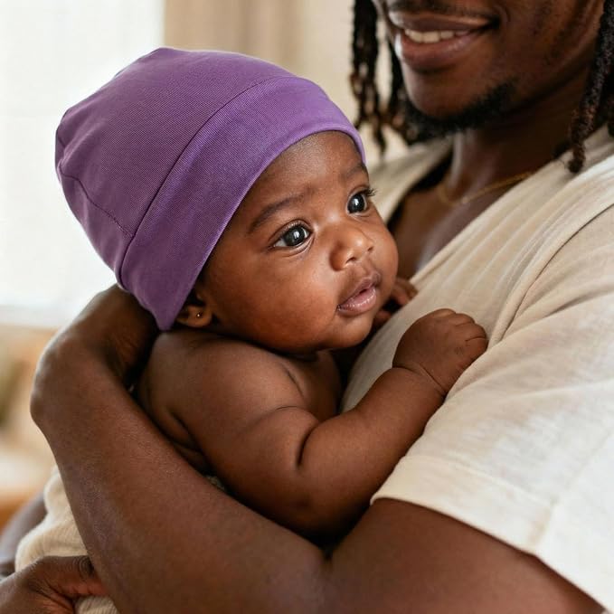 6 Pack Satin Lined Baby Beanie Newborn - Image 6