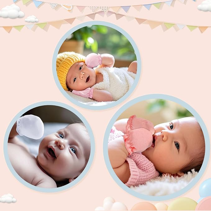 Baby Mittens 0-6 Months No Scratch 100% Cotton Gloves - Image 3