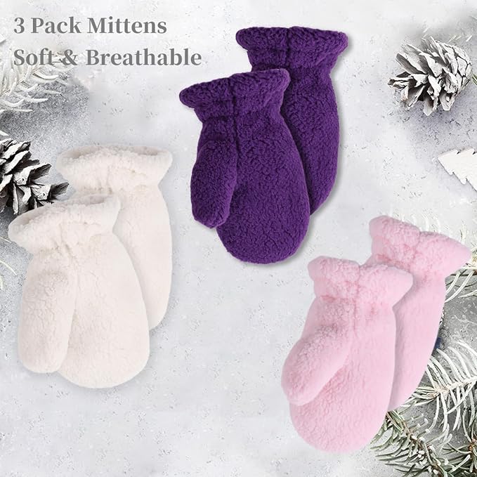 Zsedrut Baby Boys Winter Glove Warm Toddler Infant Girls Mittens Fleece Lined - Image 5