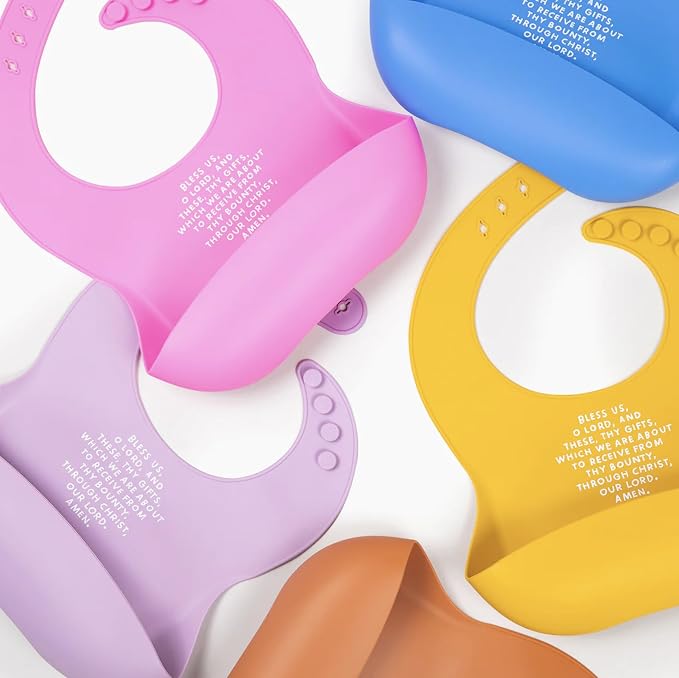 Be A Heart Silicone Baby Bibs, Adjustable Waterproof Bibs, Meal Blessing Bibs - Image 2
