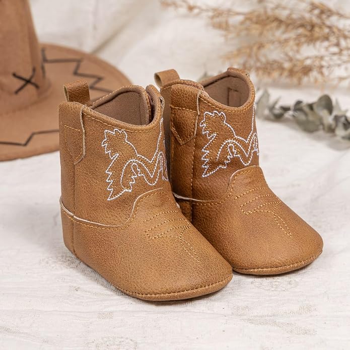 Meckior Baby Girls Cowboy Tassel Boots Side Zipper Moccasins Soft Bottom - Image 3
