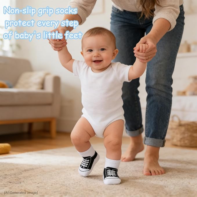 EPEIUS Unisex Baby Girls Boys Non-Slip Socks - Image 3