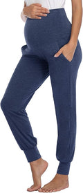 AMPOSH Women's Maternity Pants Stretchy Lounge Workout Pants Casual Loose Comfy Pregnancy Joggers with Pockets