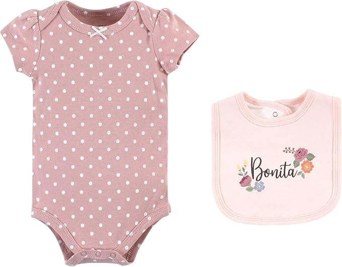 Hudson Baby Unisex Cotton Sleep and Play, Bodysuit and Bandana Bib Set - Image 3