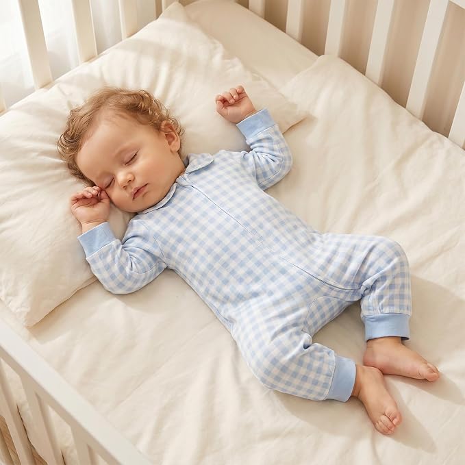 Seyurigaoka Newborn Baby Boy Girl Romper Long Sleeve Zipper Jumpsuit - Image 2