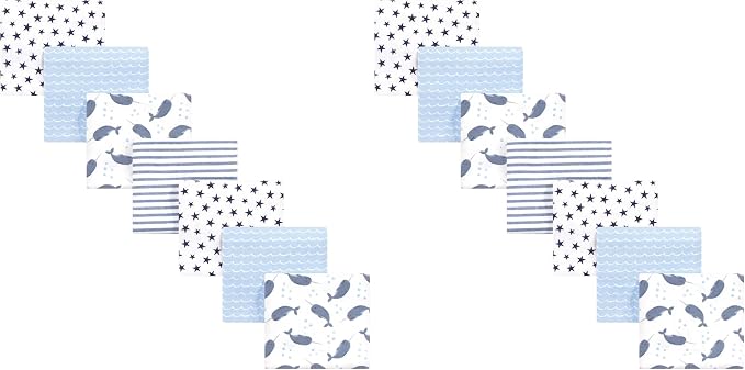 Hudson Baby Unisex Baby Cotton Flannel Receiving Blankets Bundle, One Size by HudsonBaby