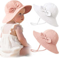 Konssy 2-Pack Muslin Baby Sun Hats by Konssy