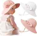 Konssy 2-Pack Muslin Baby Sun Hats by Konssy