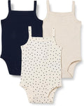 Amazon Essentials Baby Girls' Cotton Sleeveless Bodysuits, Baby Clothes by AmazonEssentials