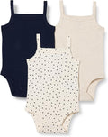 Amazon Essentials Baby Girls' Cotton Sleeveless Bodysuits, Baby Clothes by AmazonEssentials