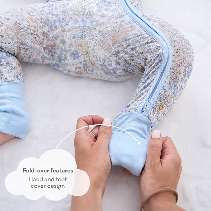 pureborn Baby Sleeper Viscose from Bamboo Zipper Footies 0-24 Months - Image 6