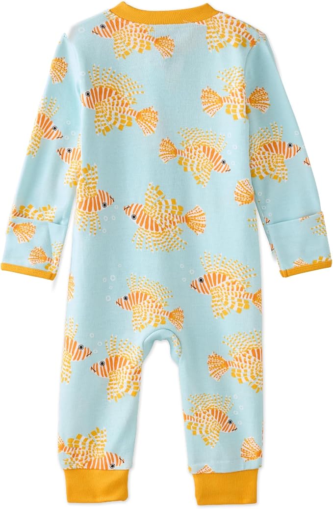 Butterblu Shadow Sleep & Play 100% Cotton Footless Two Way Zip Front PJs - Image 3