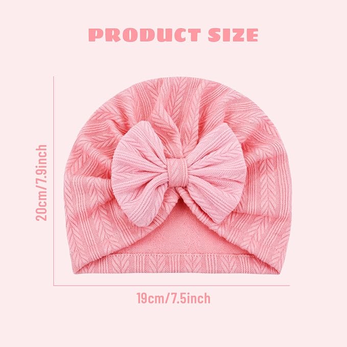 Cinaci 4 Pieces Baby Girls Turban Hats - Image 2