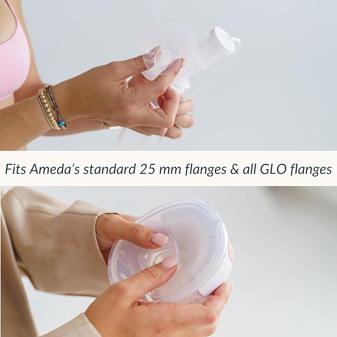Ameda Breast Pump Flange Insert | 21mm Flange Insert | Ameda Pump Parts | Universal Flange Insert | Compatible with GLO, MYA Joy, MYA Joy Plus and Pearl Breast Pumps | 2 Count