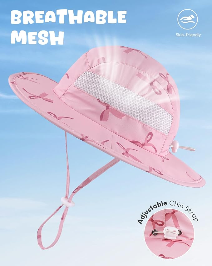 HONGTEYA 2 Pack Baby Sun Hat Infant Toddler Boys Girls Sun Protection Bucket - Image 4