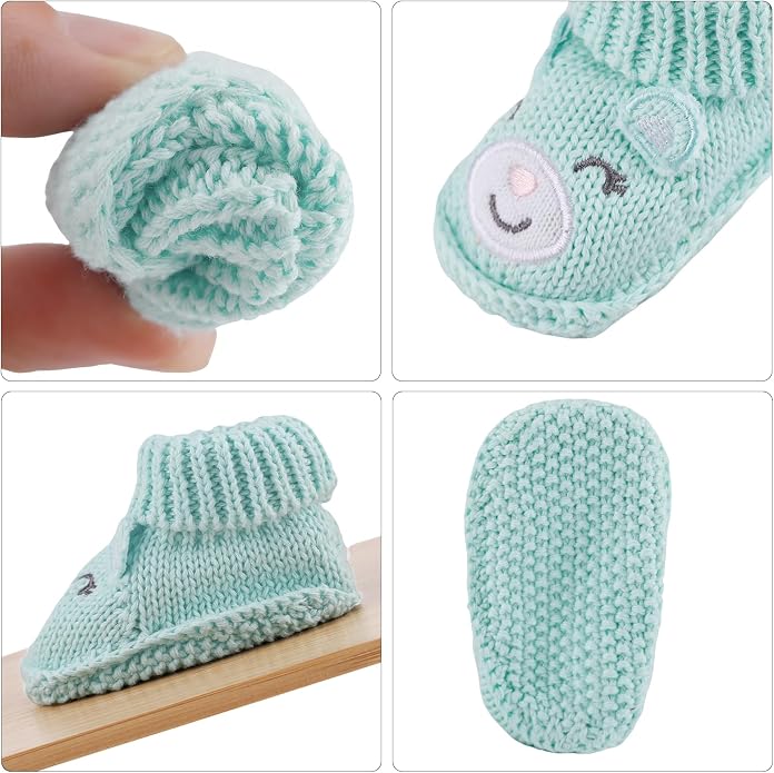 Newborn Knit Booties Soft Baby Sock Boots - Image 3