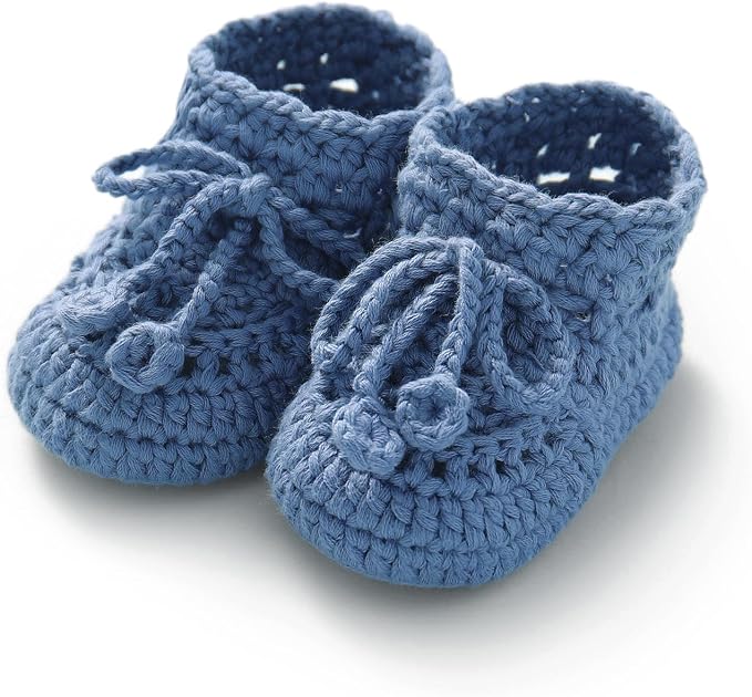 Hadetoto Baby Booties Hand Crochet Knit Cotton Bootie | Soft, Newborn First by Hadetoto
