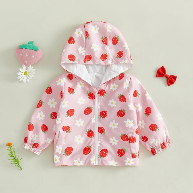 Toddler Baby Girl Windbreaker Jacket Zip Up Hoodie Long Sleeve Sweatshirt - Image 5