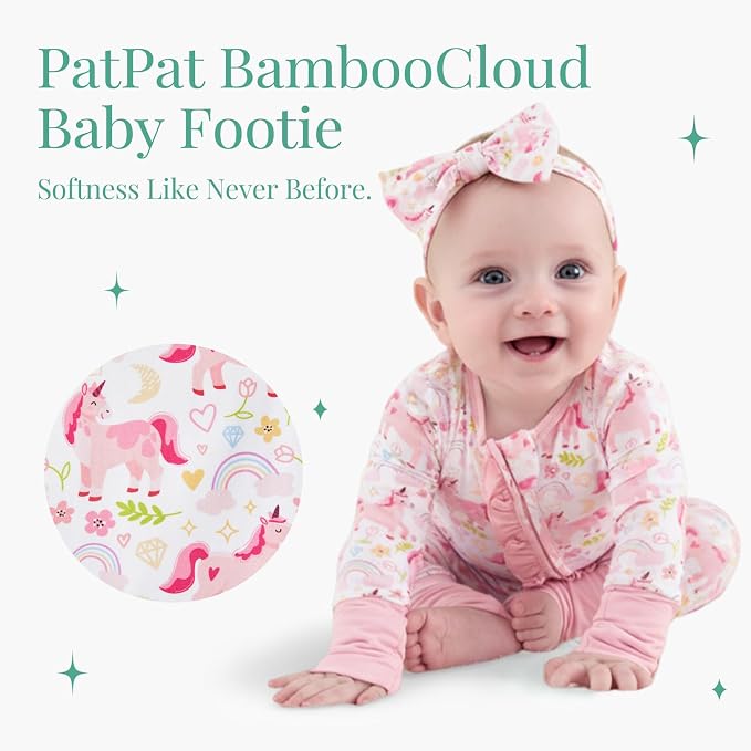 PATPAT Bamboo Viscose Baby Footie - Image 2