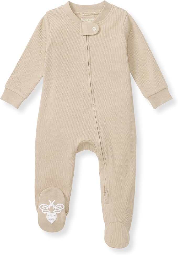 Burt's Bees Baby Boys' Organic Cotton, Sleep and Play Footed Pajamas | Easy zip by BurtsBeesBaby