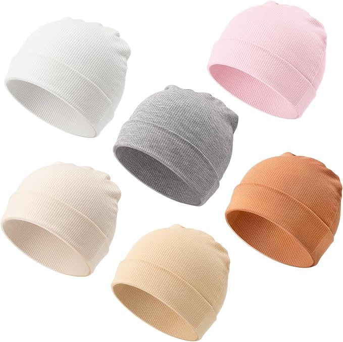 DRESHOW BQUBO 6 Pack Baby Newborn Hats Set by DRESHOW