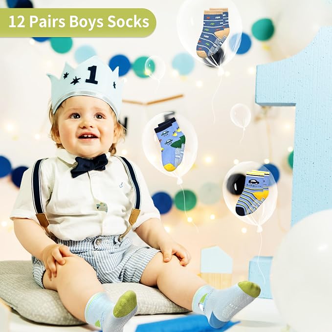 Tphon Non Slip Kids Toddler Socks - Image 6
