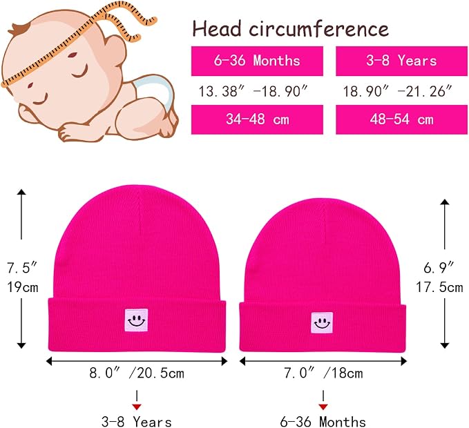 Baby Beanie Knit Ski Hat with Cute Face - Image 5