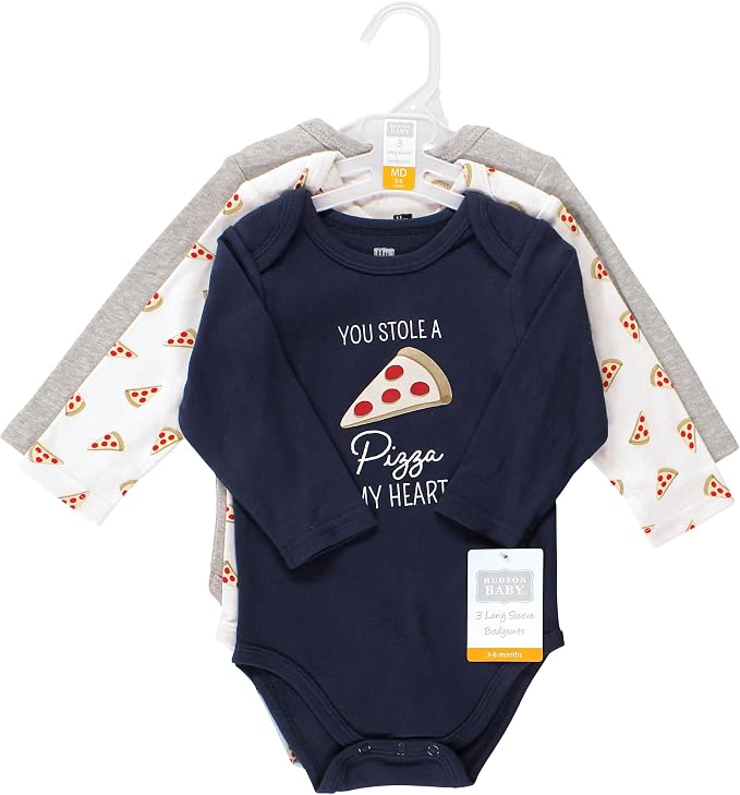 Hudson Baby baby-boys Cotton Long-sleeve Bodysuits 3-pack - Image 2