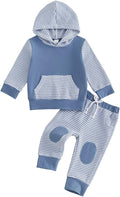 Infant Baby Boy Fall Winter Clothes Outfit Hooded Long Sweatshirt Pant Set by LIOMENGZI