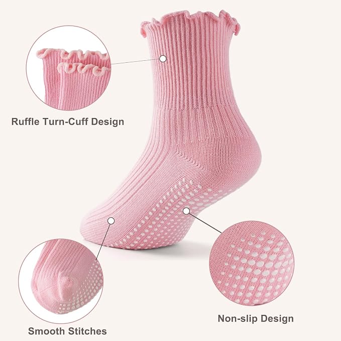 HONGTEYA 6 Pairs Toddler Ruffle Socks - Image 3