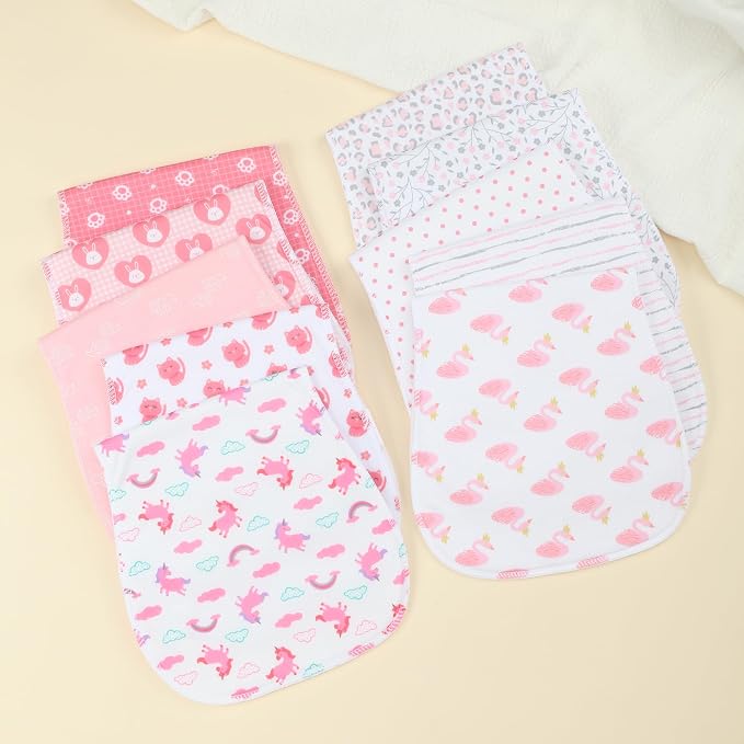 10-Pack Burp Cloths for Baby Boys and Girls - Image 8
