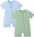 JunNeng Short Sleeve Romper, Rayon from Bamboo Baby Boy Sleeper Jumpsuit by JunNeng