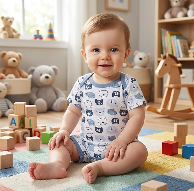 Baby Boys Romper Cotton Summer Infant Baby Boy Clothes | Short Sleeve Baby Boy - Image 2