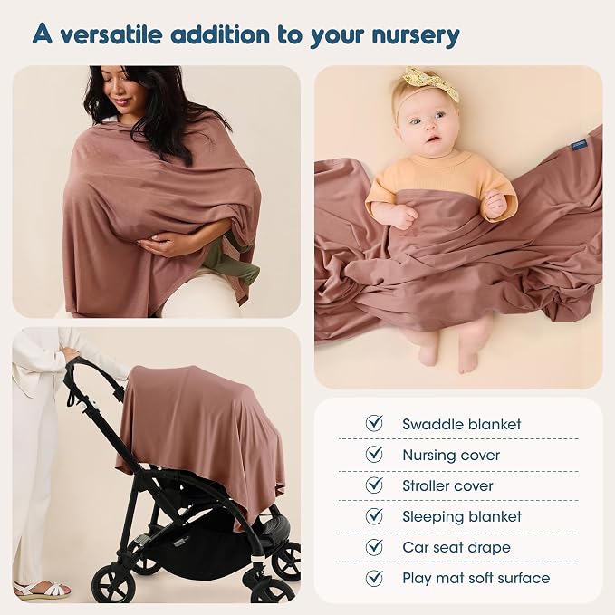 3-Pack Ultra Soft Stretchy Jersey Knit Baby Swaddle Blankets, 33x44 | Snug - Image 6