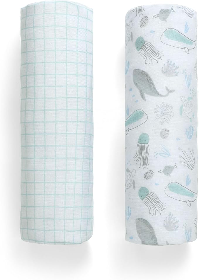 Delta Children 100% Organic Cotton Fitted Crib Sheets, Sea Life + 100% Organic - Image 13
