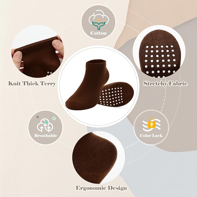 Baby Non-Slip Ankle Socks 12 Pack Soft Cotton - Image 5