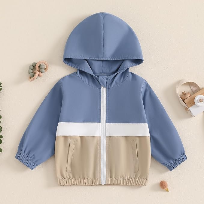Toddler Baby Girl Windbreaker Jacket Zip Up Hoodie Long Sleeve Sweatshirt - Image 3