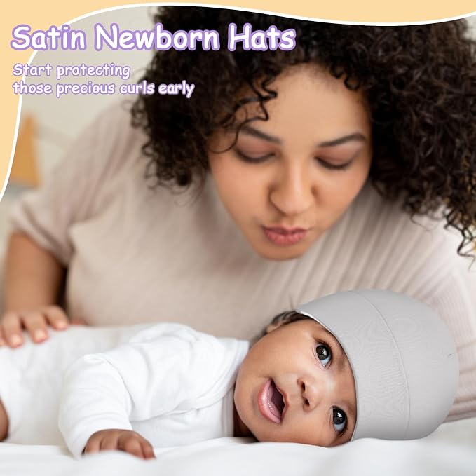 6 Pack Satin Lined Baby Beanie Newborn - Image 7