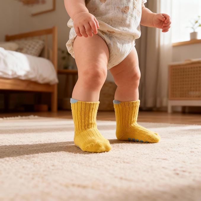 8 Pairs Baby Toddler Socks Non-Slip Grip Socks - Image 2
