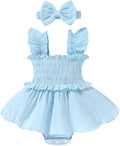 YOUNGER TREE Baby Girl Clothes Ruffle Romper Boho Dress Summer Cake Smash by YOUNGERTREE