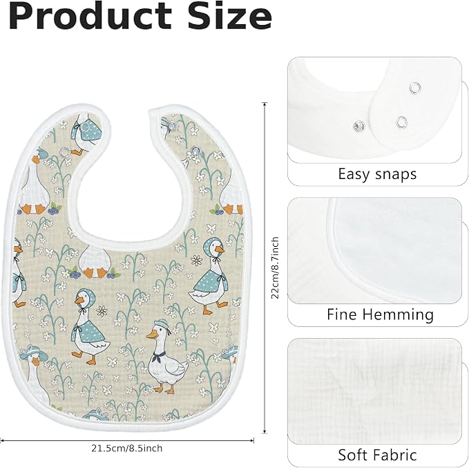 Baby Bibs for Baby Boys Girls 6-Pack - Image 2