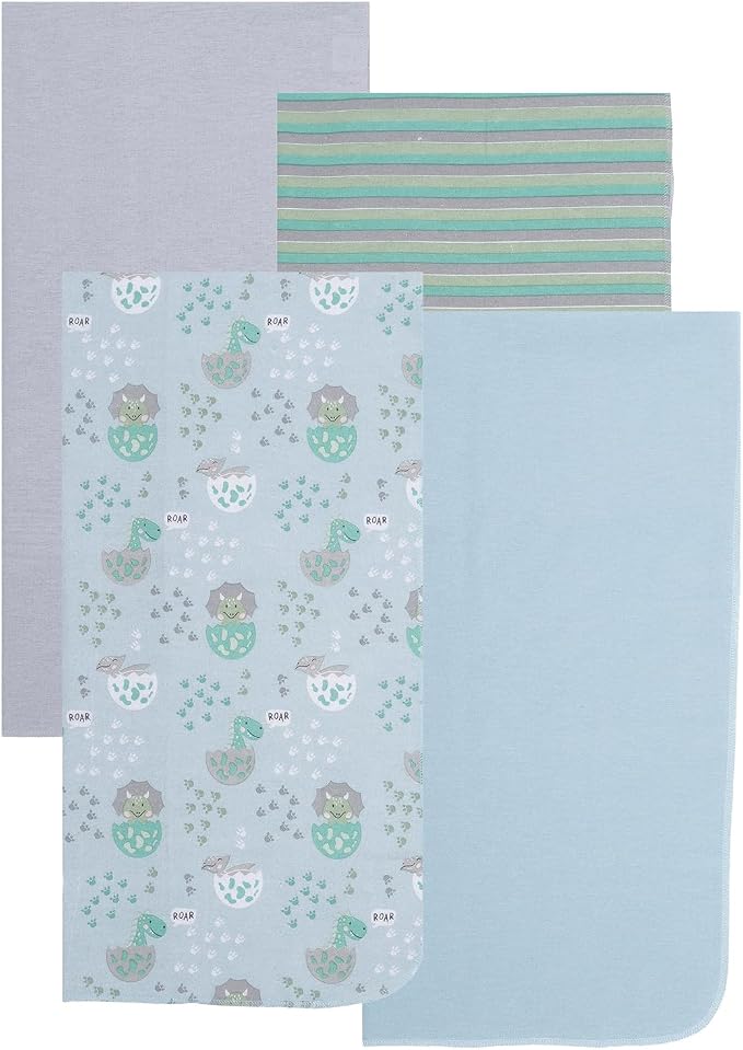 EVERYDAY KIDS 4 Pack Soft Flannel Receiving Blanket Set by EVERYDAYKIDS