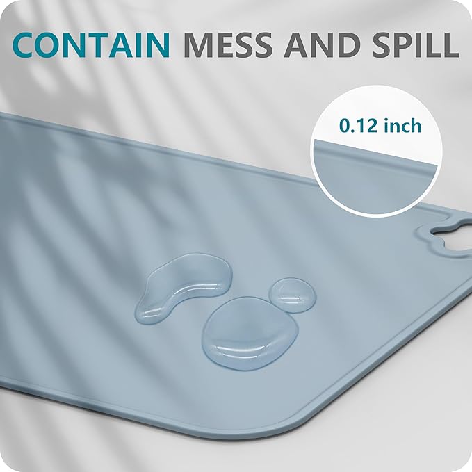 Cutebe Silicone Placemat for Toddles Kids Non-Slip Reusable Portable Kids Placemats for Dinning Table Heat Resistant Placemats, Baby Placemat Stain Resistant Silicone Mat for Dining Table 3 Pack